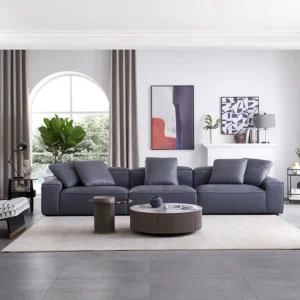 The two best reclining sofas in 2024 (Hot - Dark Grey Air Leather Pad Sofa and Dopamine Dark Gray Ricky Sectional)